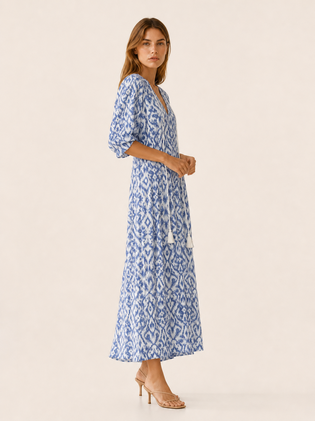 Sabine | Boho Maxi Dress with Tassel Detail