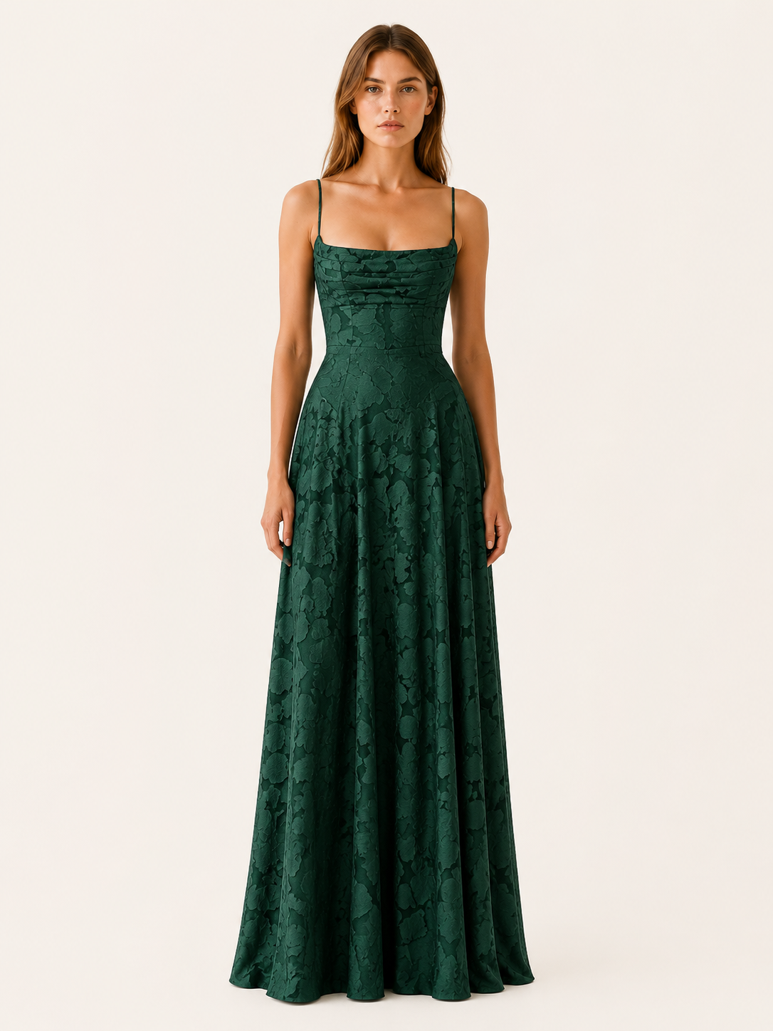 Sabine | Wedding Guest Maxi Dress with Square Neck