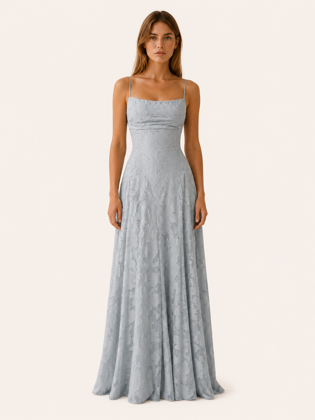 Sabine | Wedding Guest Maxi Dress with Square Neck