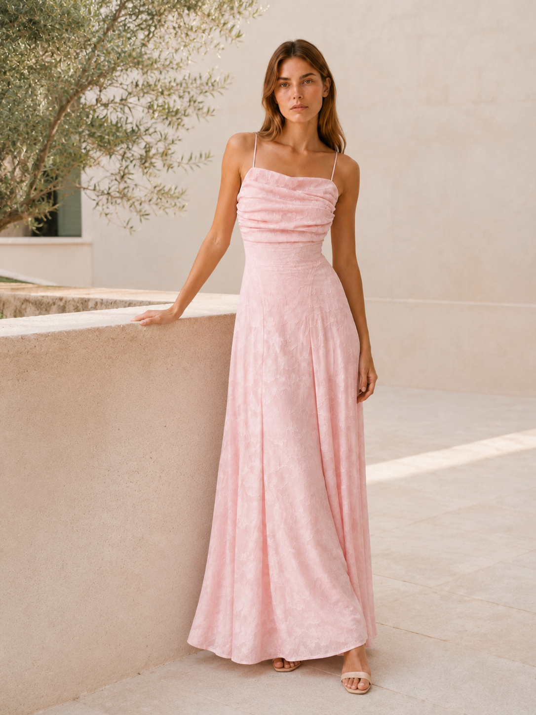 Sabine | Wedding Guest Maxi Dress with Square Neck
