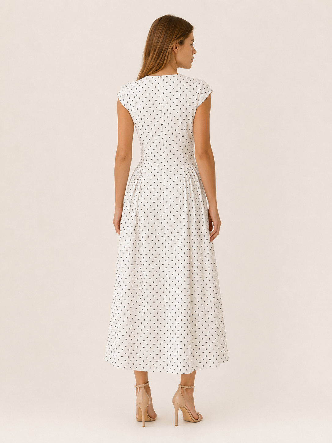 Sancia | Polka Dot Maxi Dress with Cap Sleeves