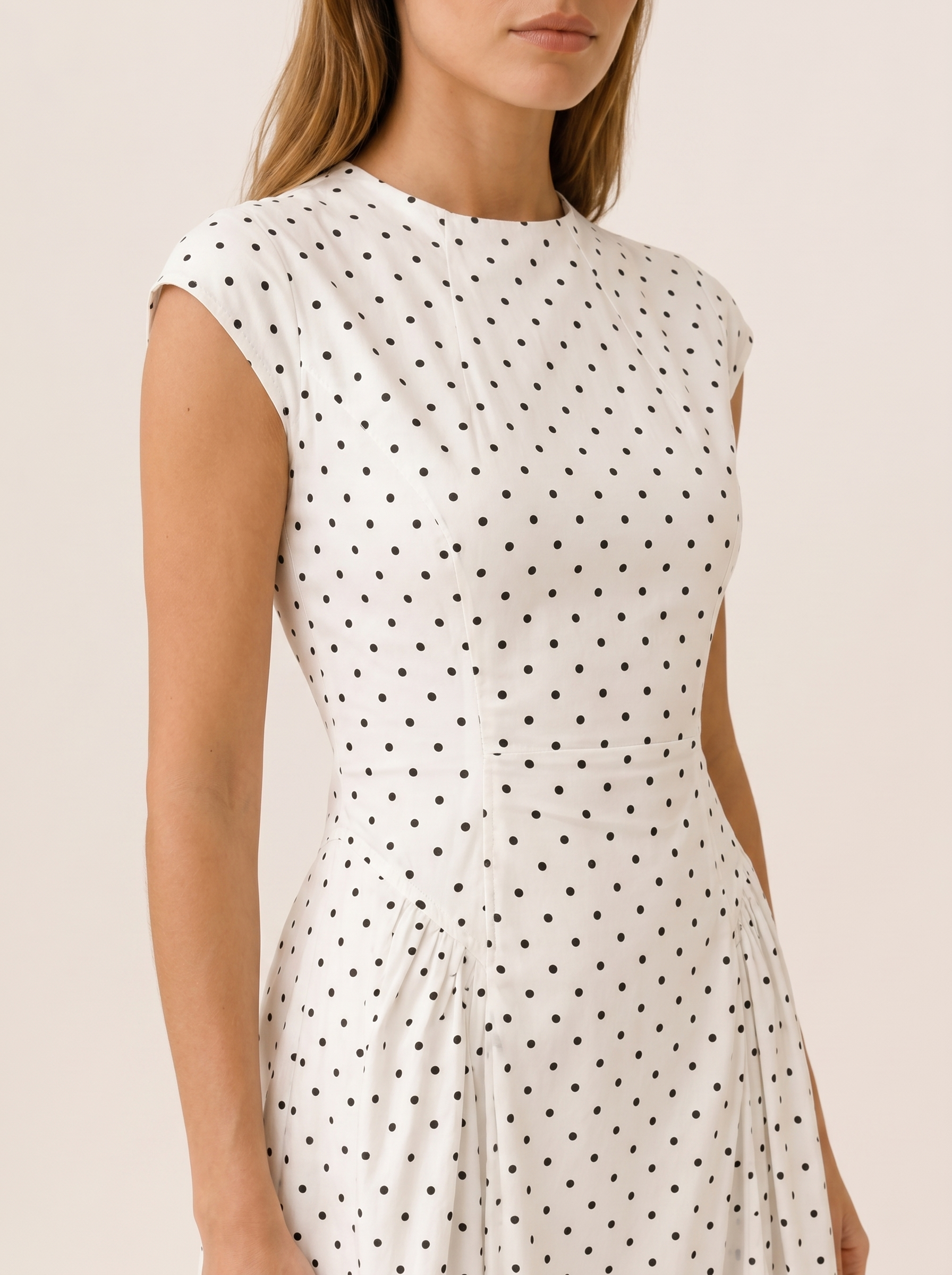 Sancia | Polka Dot Maxi Dress with Cap Sleeves