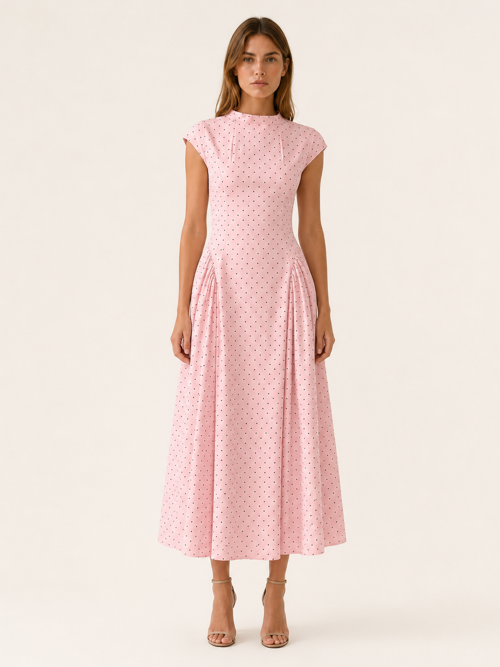 Sancia | Polka Dot Maxi Dress with Cap Sleeves