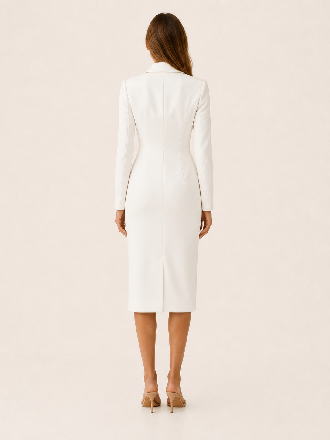 Tenora | Tailored Midi Dress with Blazer Neckline