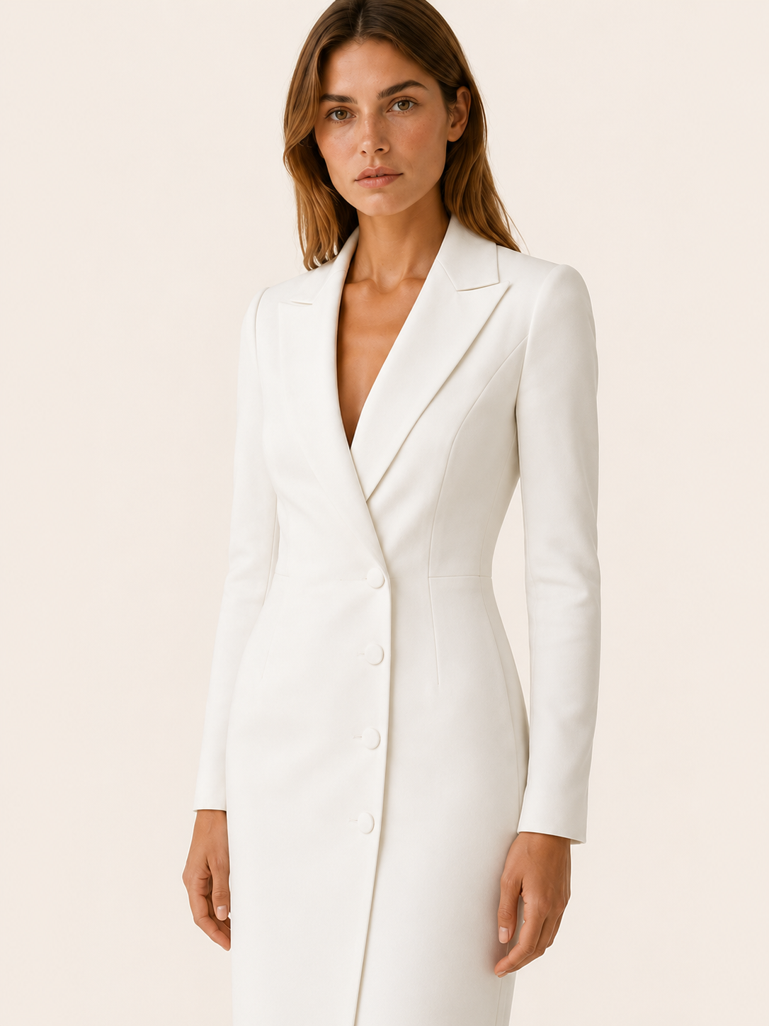 Tenora | Tailored Midi Dress with Blazer Neckline
