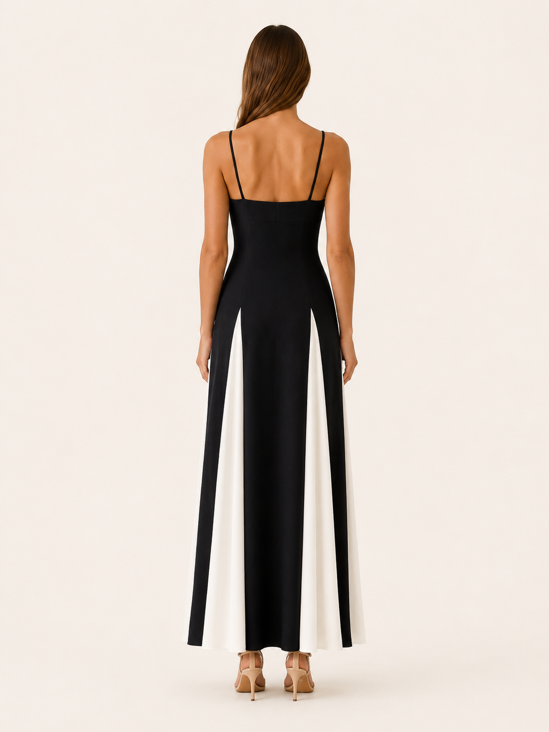 Sorvella | A-Line Maxi Dress with Contrast Panel Skirt