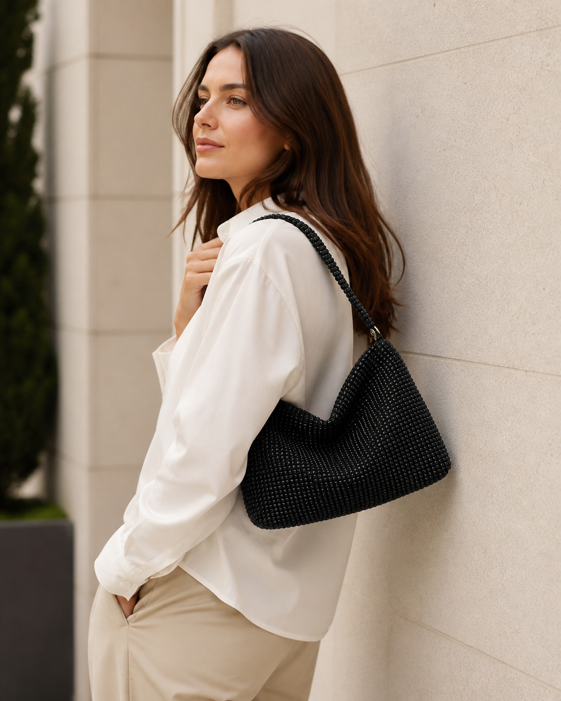 Tavira | Women's Structured Rhinestone Shoulder Bag
