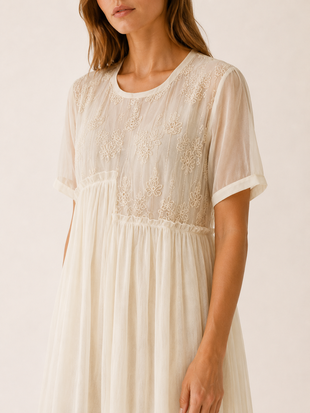 Theda | Summer Chiffon Midi Dress with Asymmetric Hem Boho