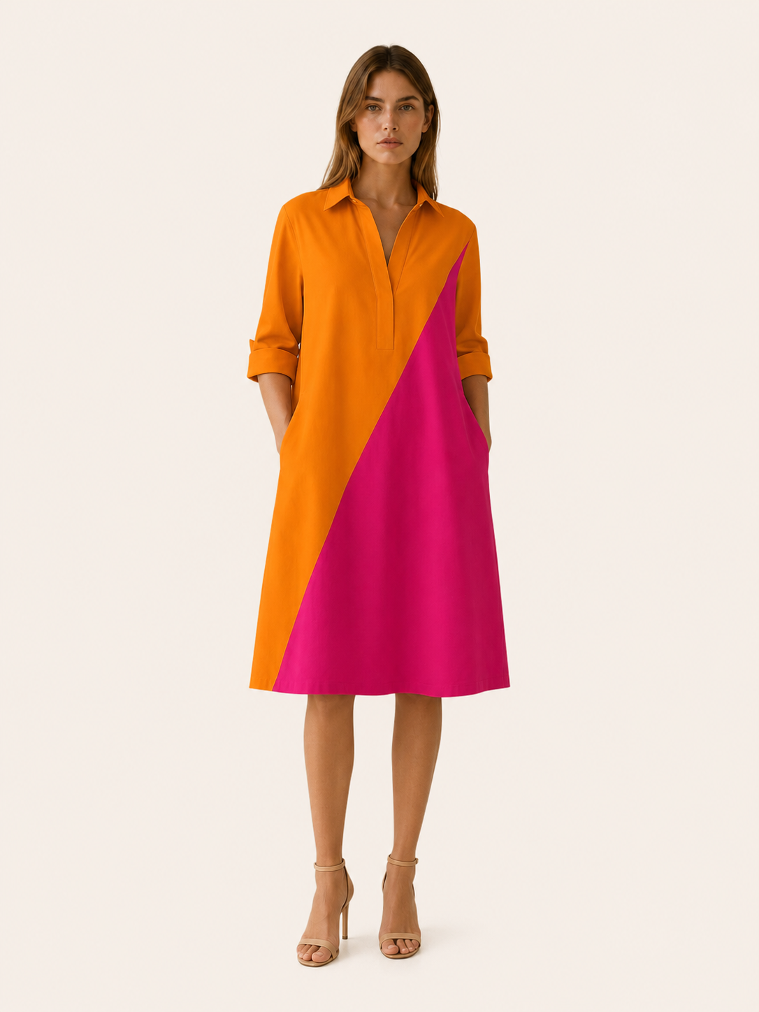 Tinsley | Midi Dress with Draped Panel Occasion