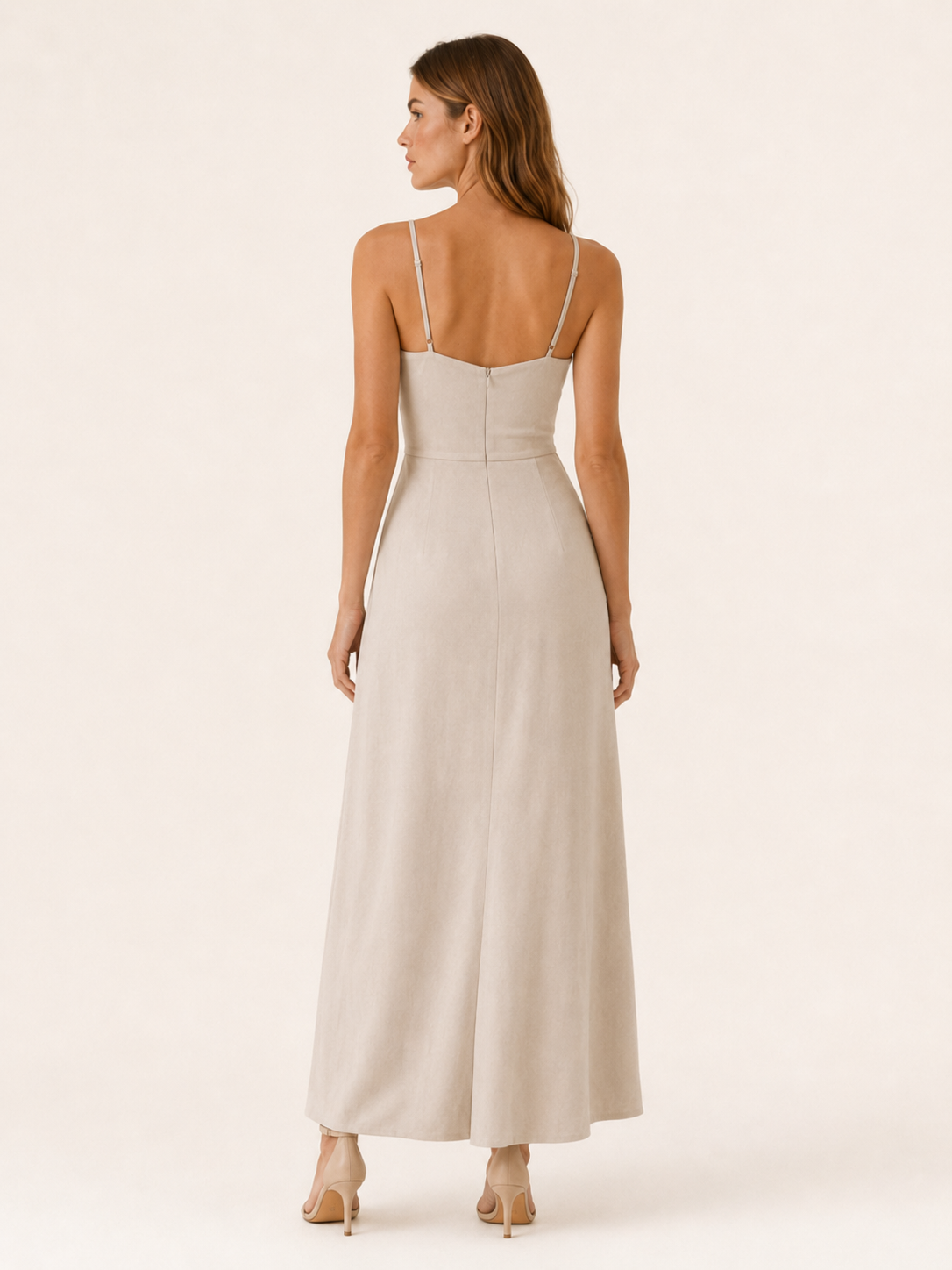 Tovena | Wedding Guest Maxi Dress with Draped Bodice and Side Slit