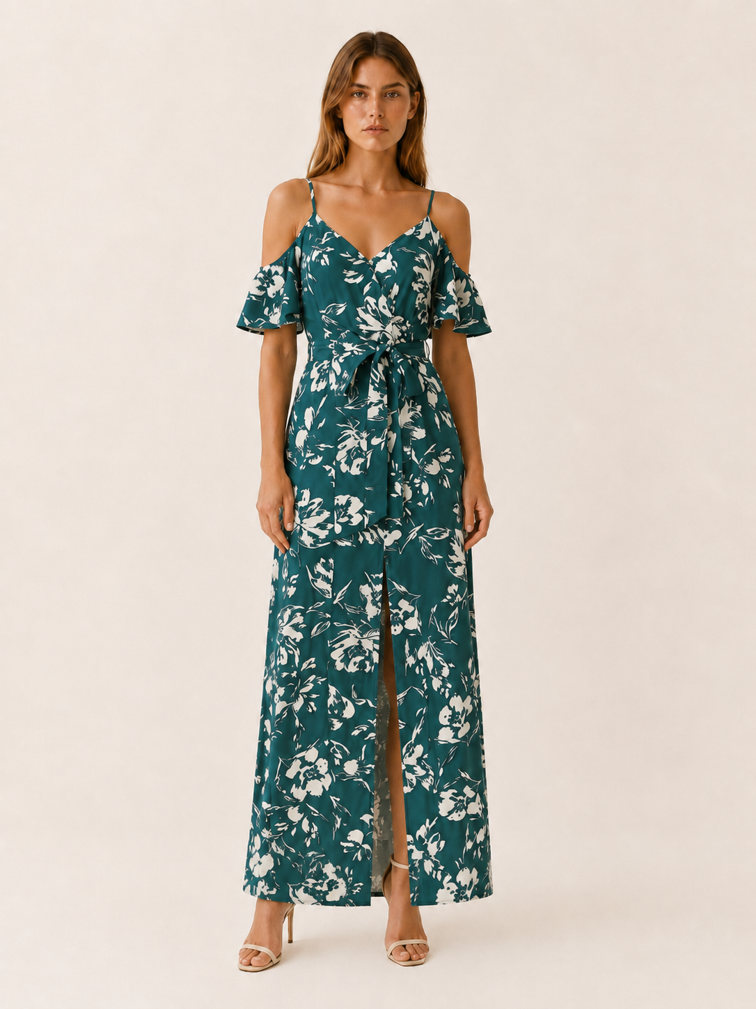 Trelune | Maxi Dress with Off-Shoulder Slit