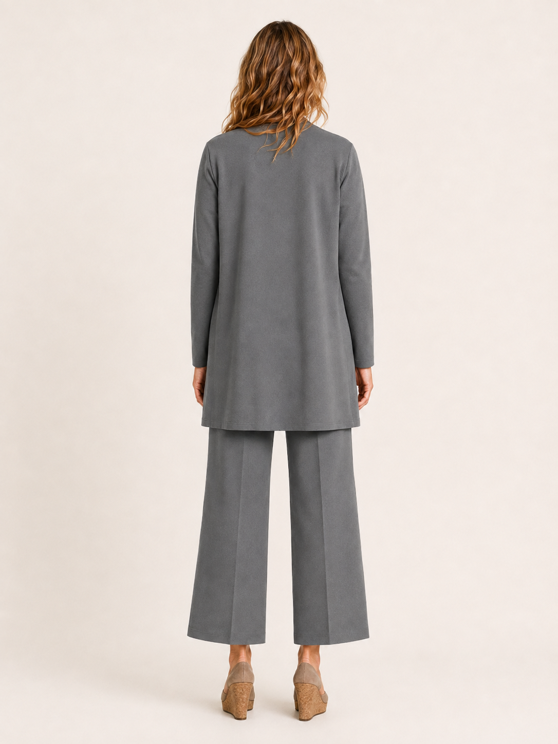 Velisse | Women's Cardigan Top and Wide Leg Pants Three Piece Set