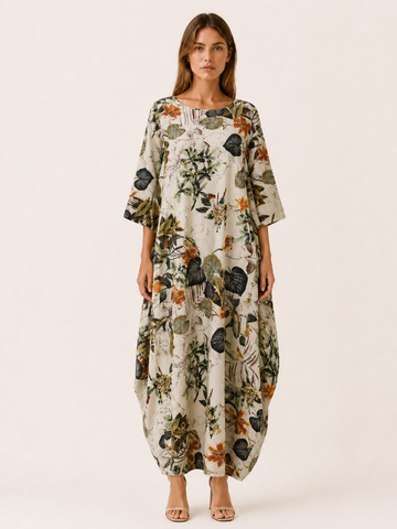 Veloria | Maxi Dress with Botanical Print