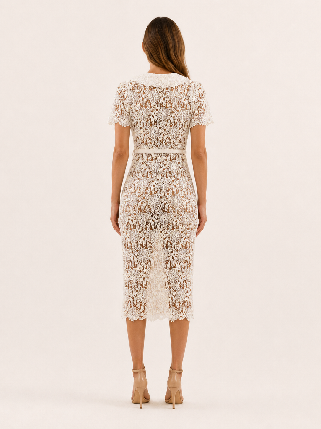 Veloriax | Midi Dress with Button Front Belted Waist