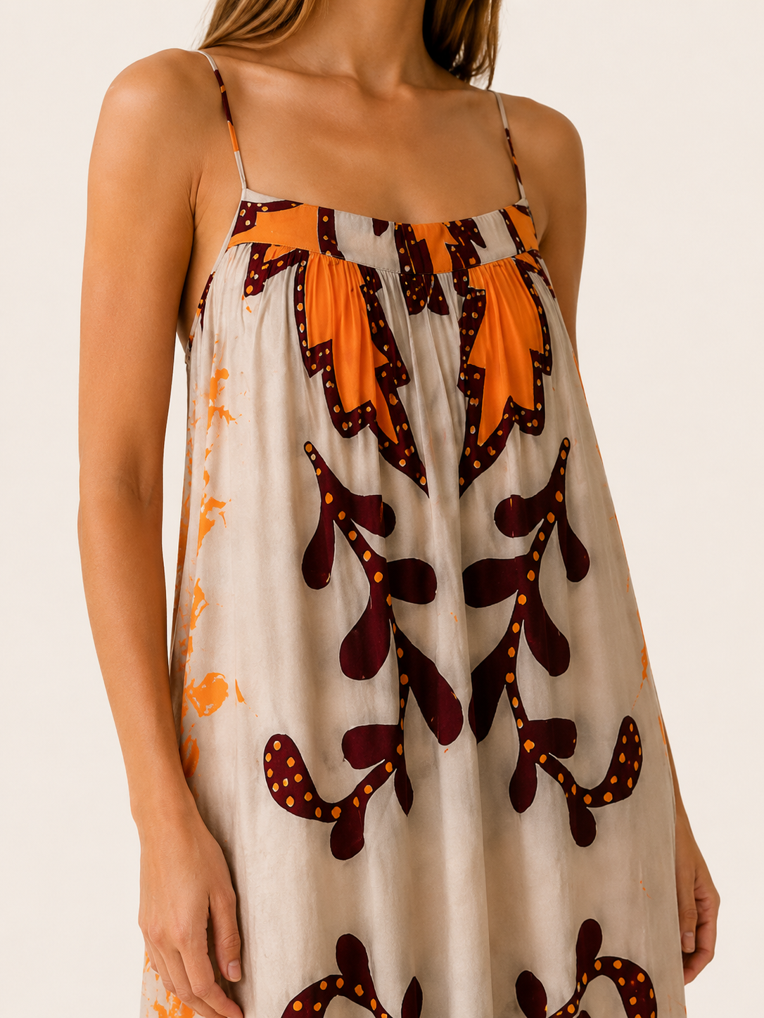 Virelka | Printed Maxi Dress with Spaghetti Straps