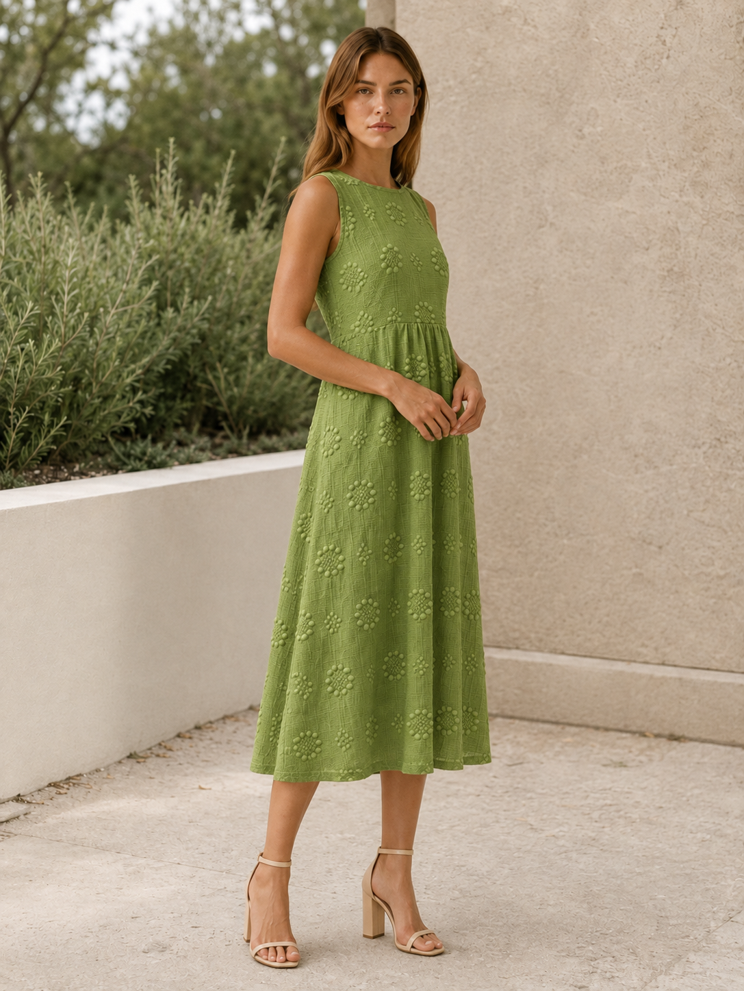 Vittoria | Everyday Midi Dress with Sleeveless Fit