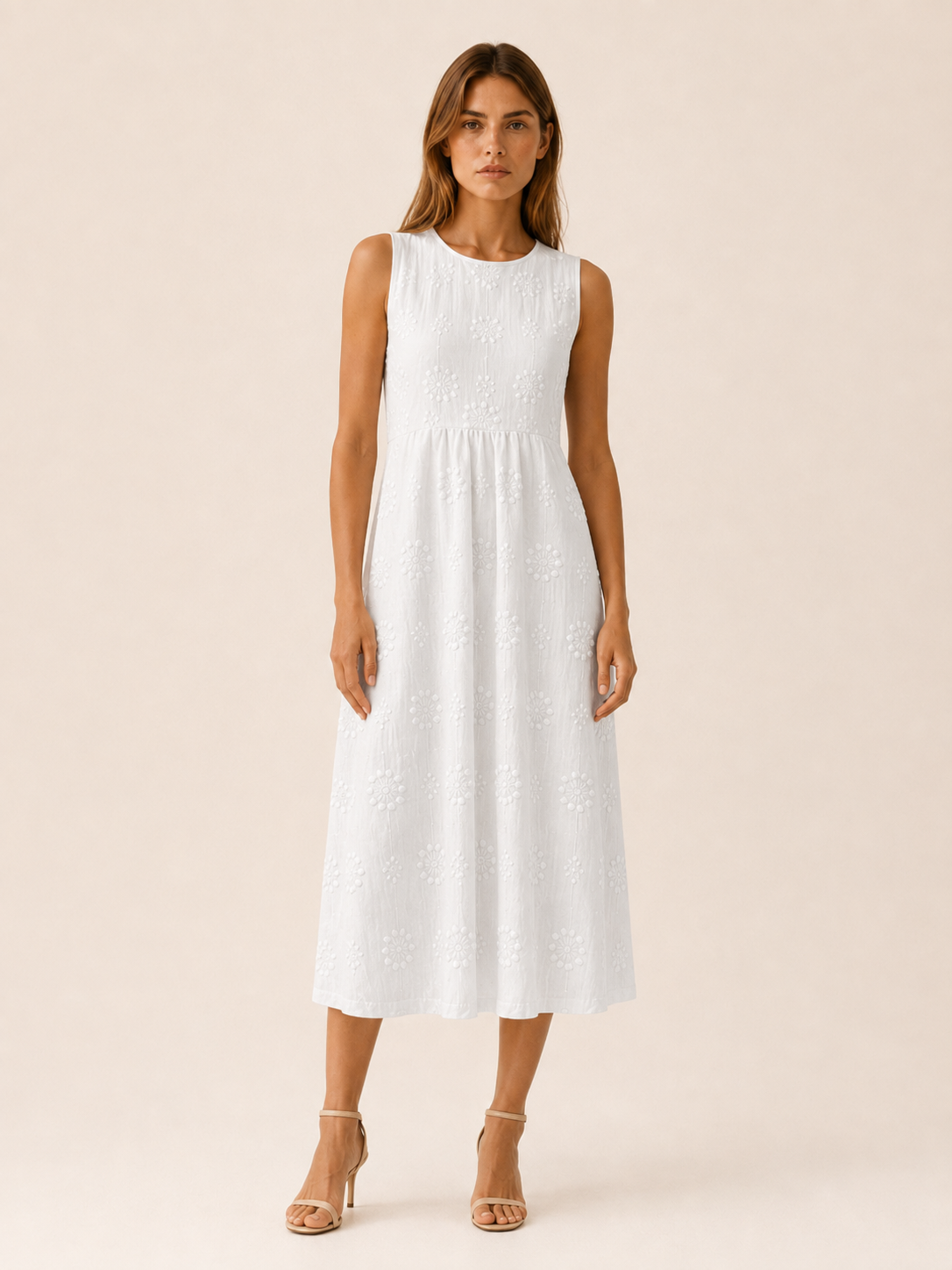 Vittoria | Everyday Midi Dress with Sleeveless Fit