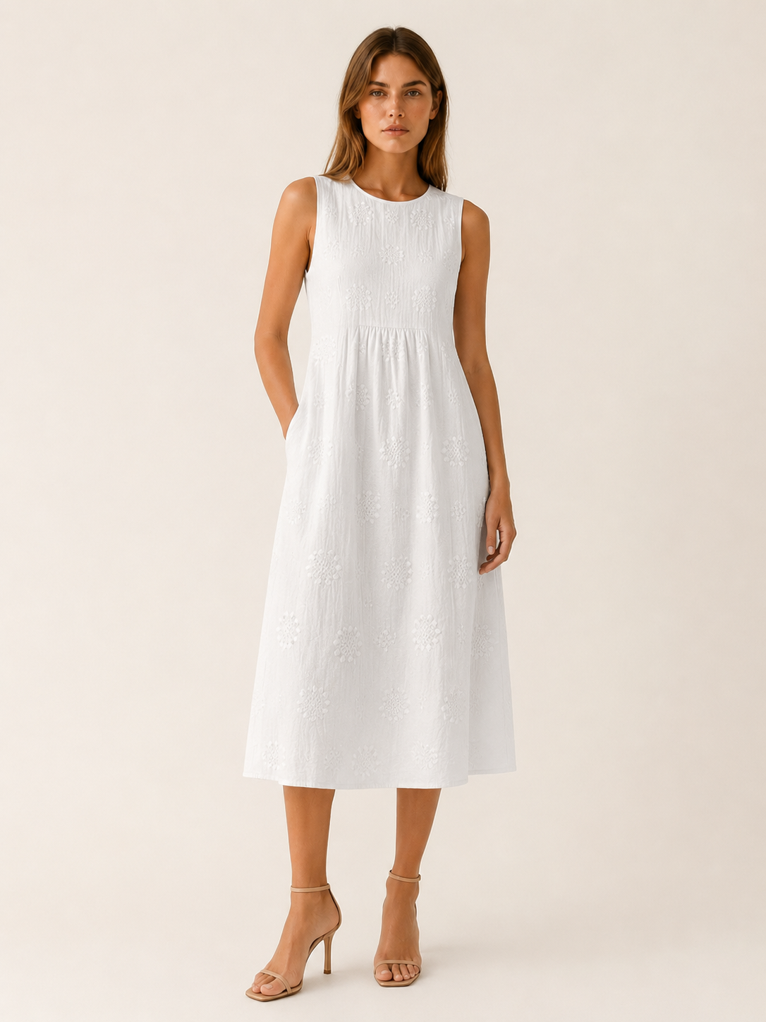 Vittoria | Everyday Midi Dress with Sleeveless Fit