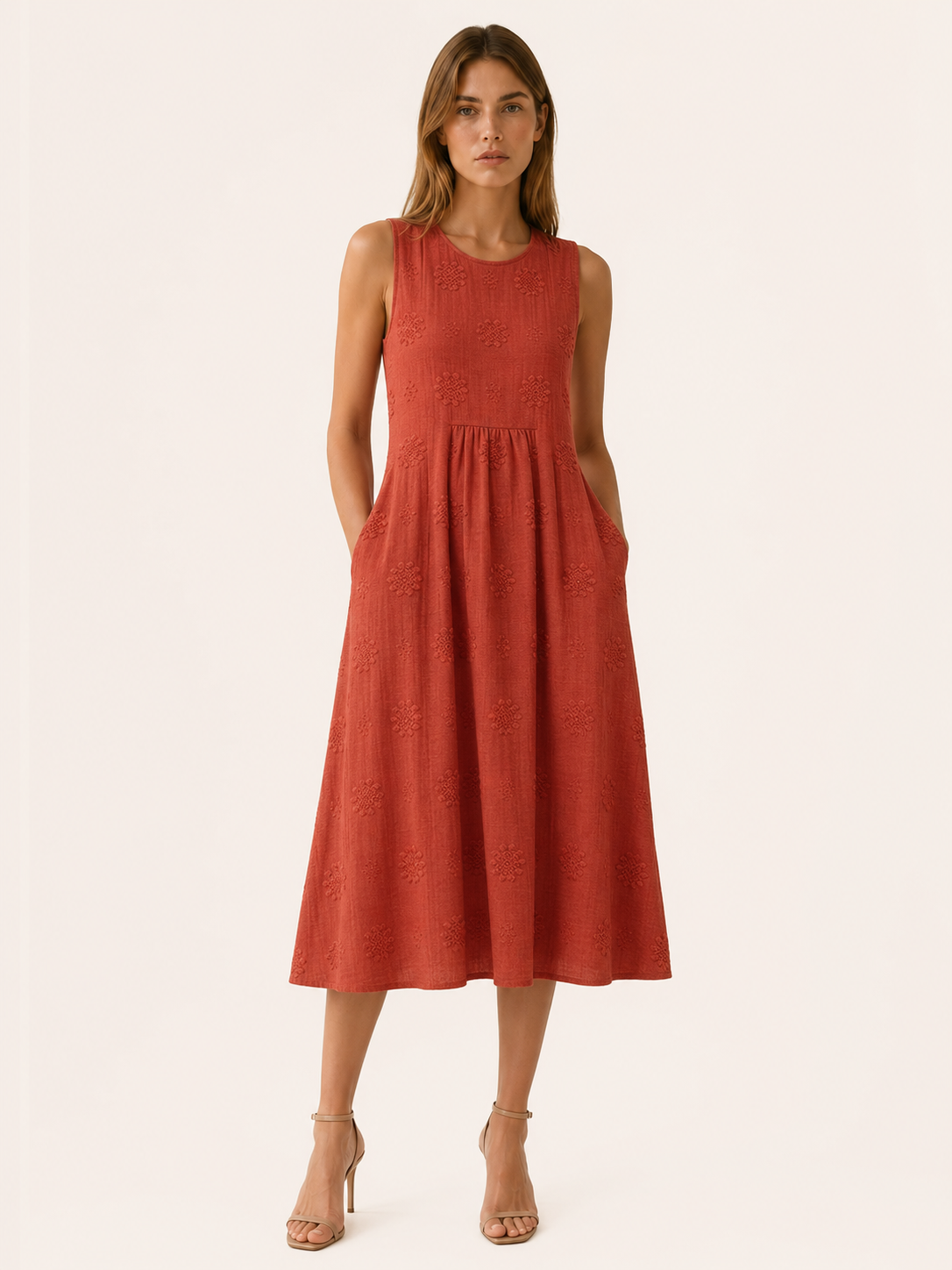 Vittoria | Everyday Midi Dress with Sleeveless Fit