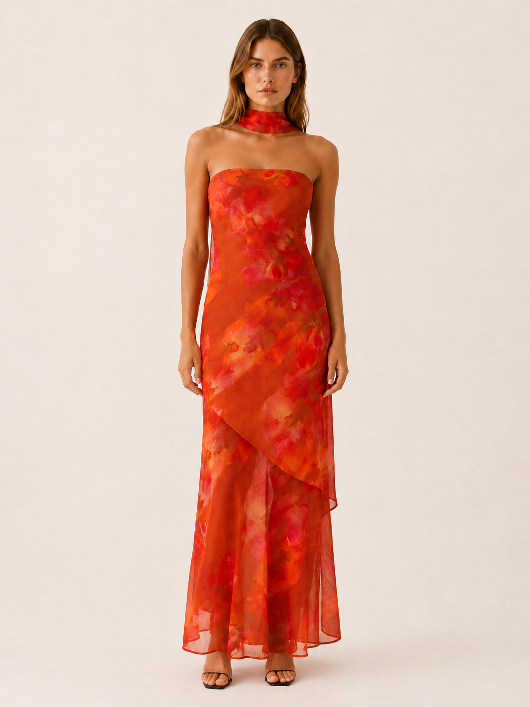Zorina | Strapless Maxi Dress with Flowy Skirt