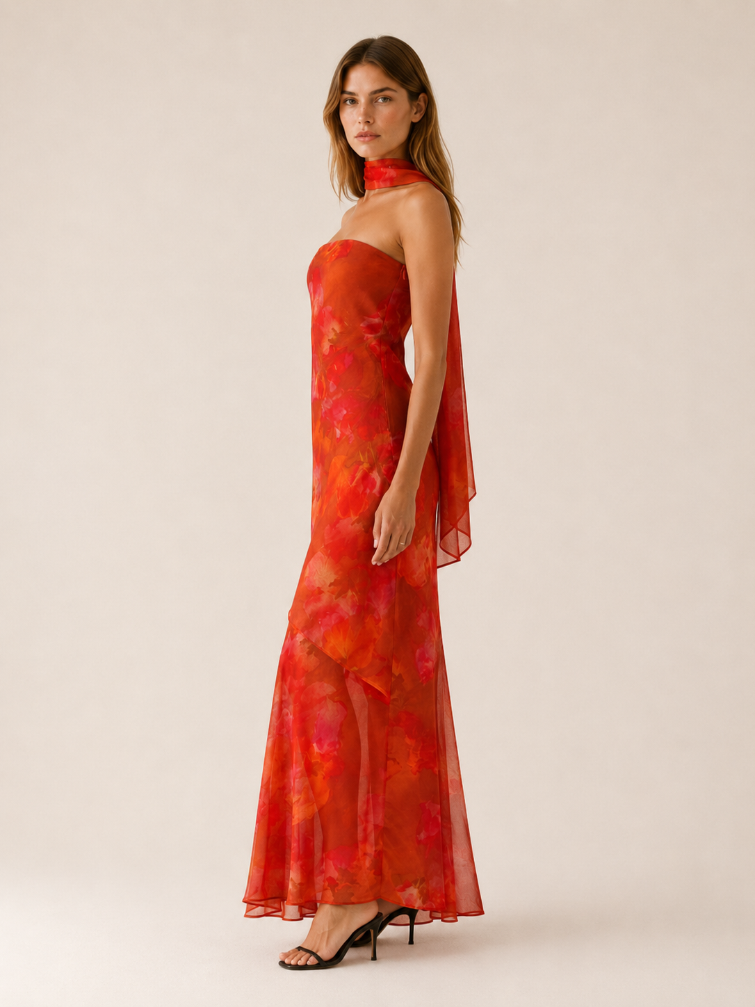 Zorina | Strapless Maxi Dress with Flowy Skirt