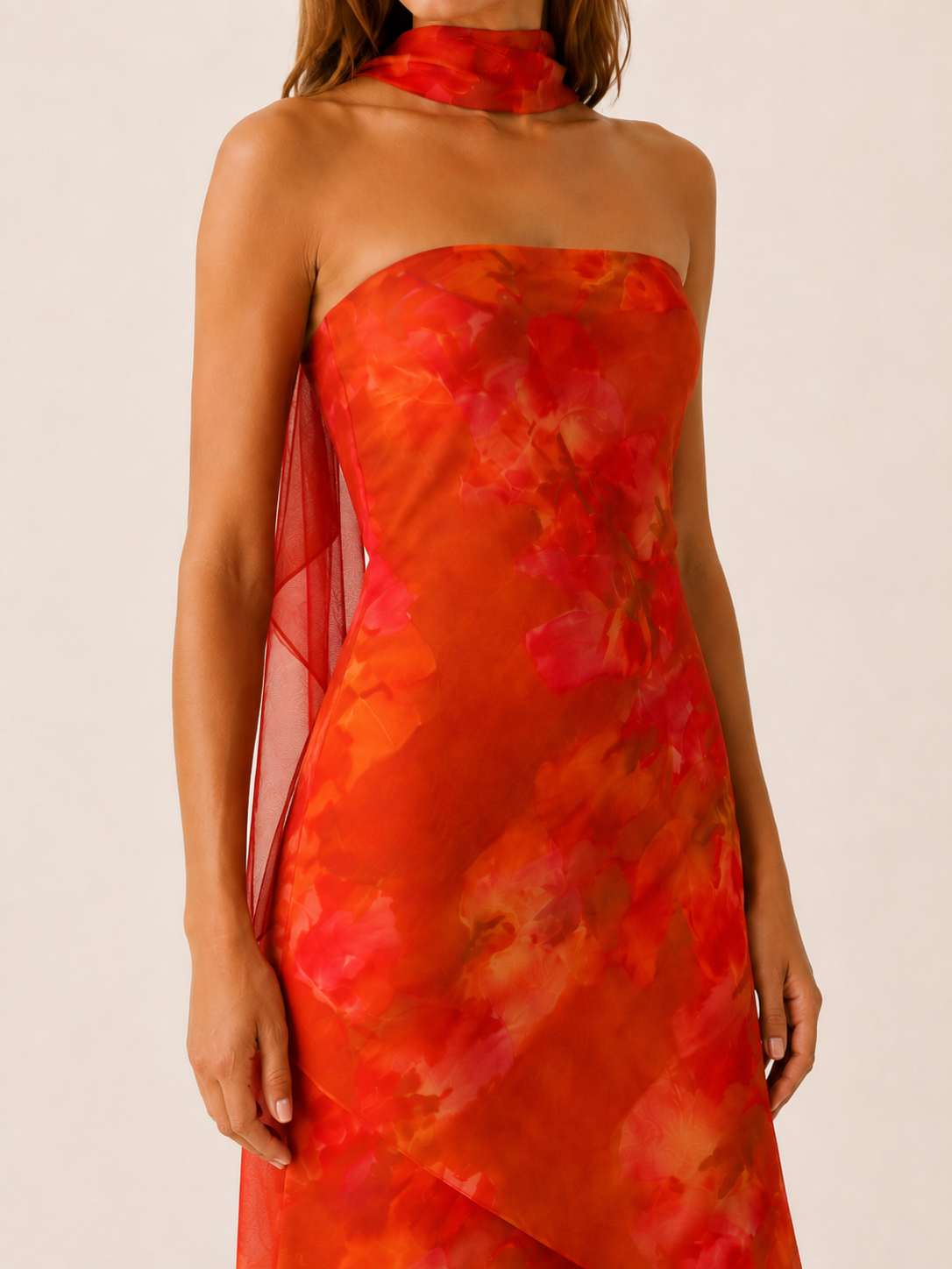 Zorina | Strapless Maxi Dress with Flowy Skirt