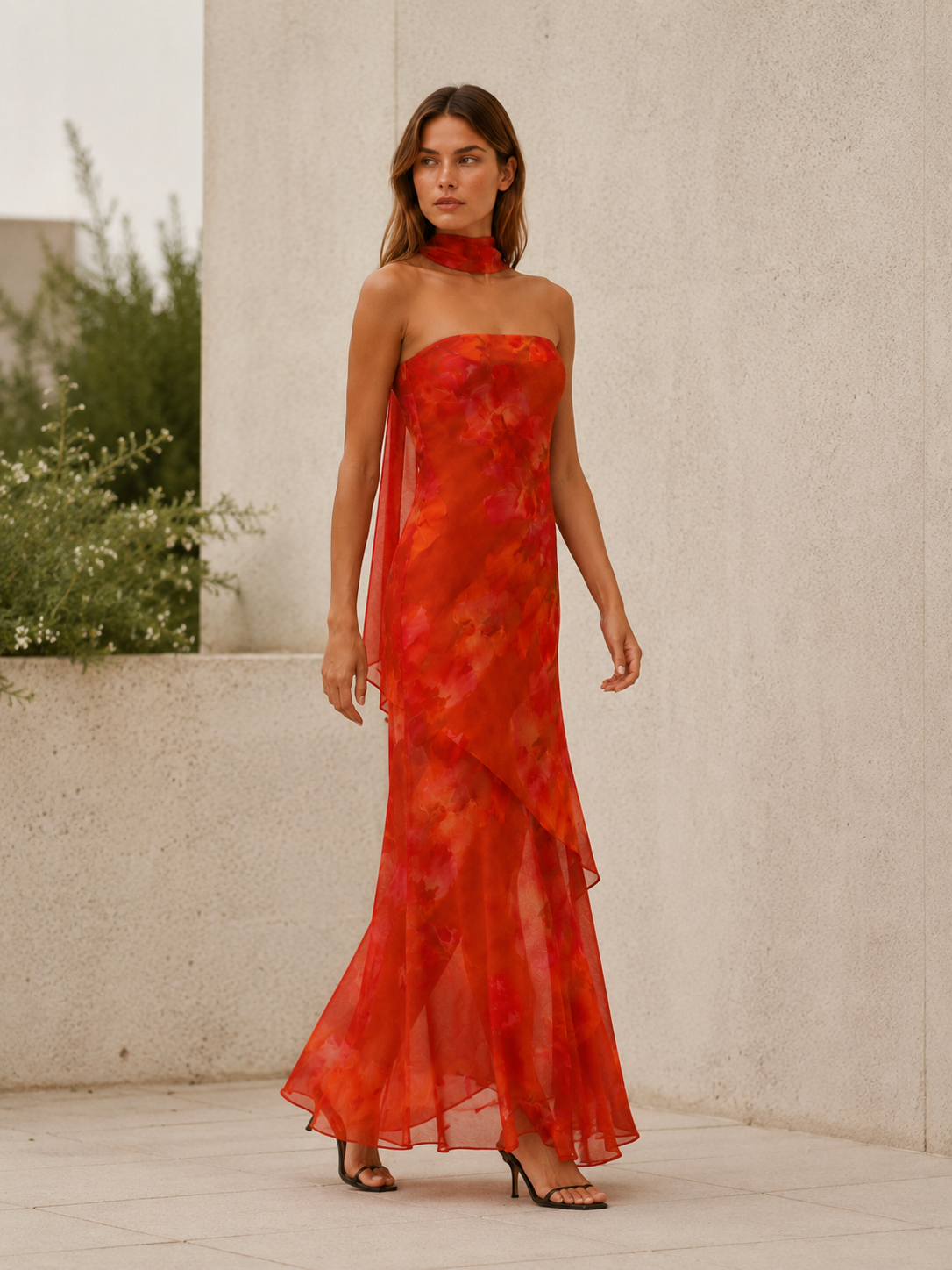 Zorina | Strapless Maxi Dress with Flowy Skirt
